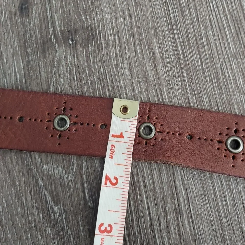 American Eagle Outfitters Brown Perforated Grommet Belt Small
